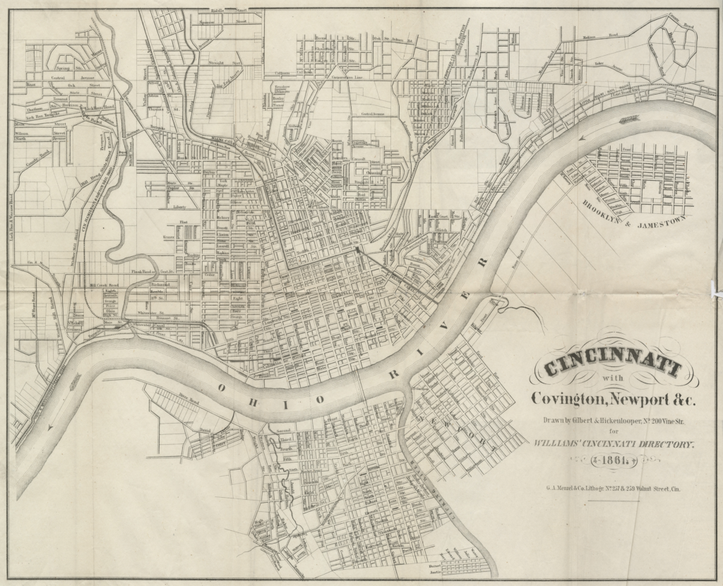 cincinnati map 1861